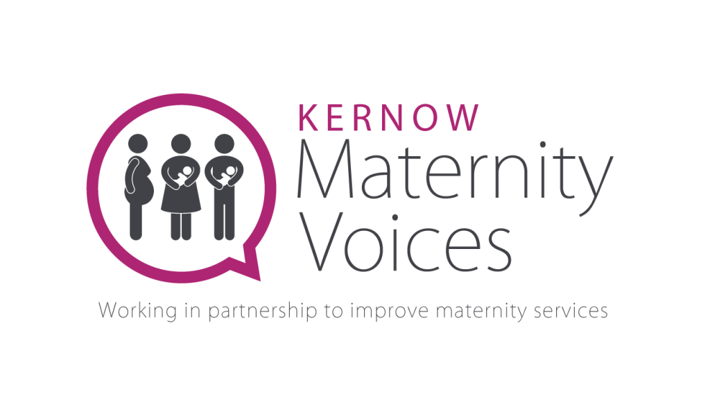 Logo: Kernow Maternity Voices, working in partnership to improve maternity services